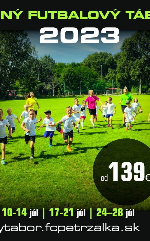 Letný tábor FC Petržalka 2023 v štyroch turnusoch