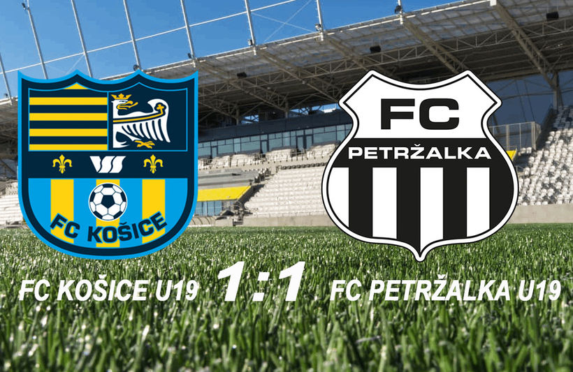 FC Petržalka U19 z Košíc s cenným bodom po remíze 1:1